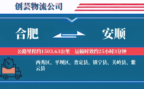 合肥到安顺物流公司
