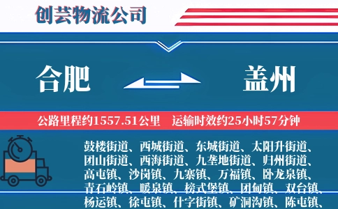 合肥到盖州物流公司