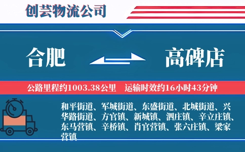 合肥到高碑店物流公司