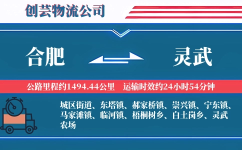 合肥到灵武物流公司