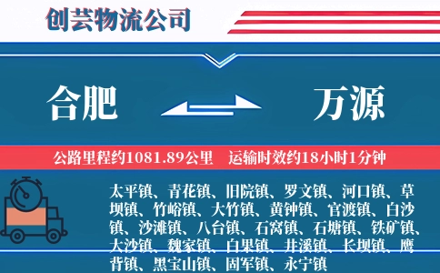 合肥到万源物流公司