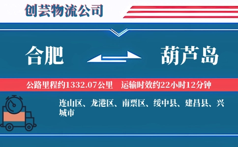 葫芦岛到合肥物流公司