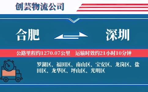 深圳到合肥物流公司