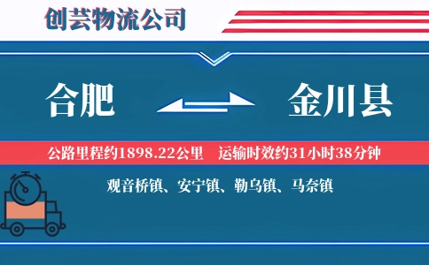合肥到金川县物流公司