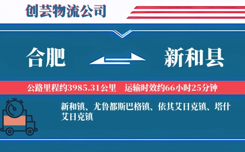 合肥到新和县物流公司