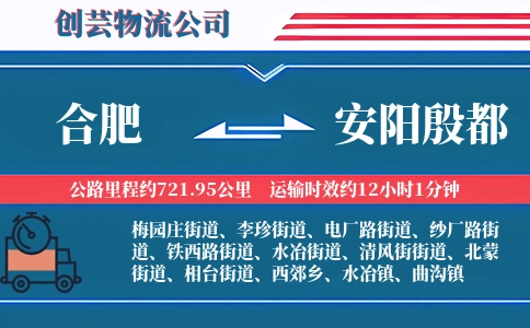 合肥到安阳殷都物流公司