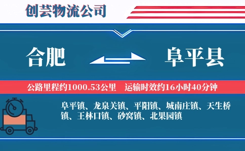 合肥到阜平县物流公司