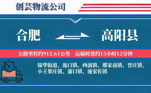 合肥到高阳县物流公司