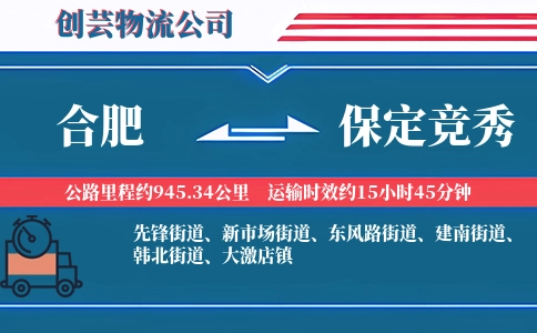 合肥到保定竞秀物流公司