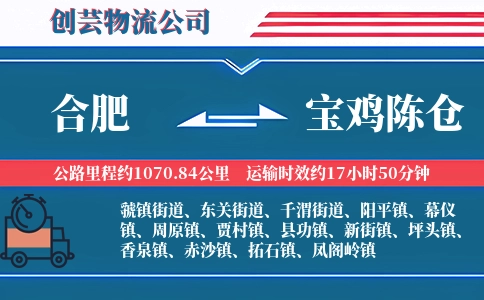 合肥到宝鸡陈仓物流公司