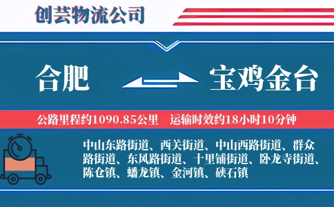 合肥到宝鸡金台物流公司