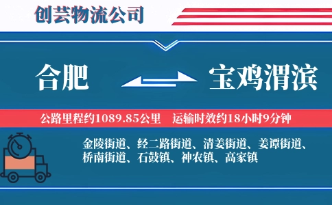 合肥到宝鸡渭滨物流公司