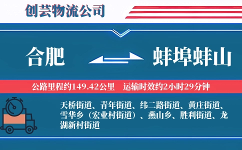 合肥到蚌埠蚌山物流公司