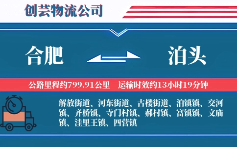 合肥到泊头物流公司