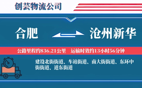 合肥到沧州新华物流公司