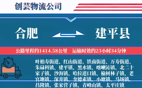 合肥到建平县物流公司