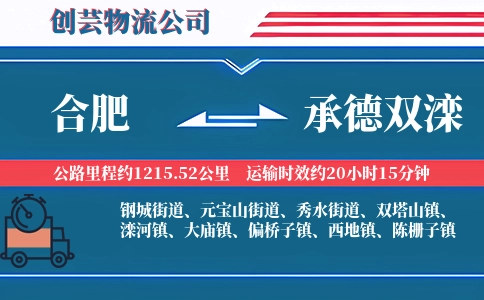 合肥到承德双滦物流公司