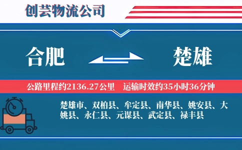 合肥到楚雄物流公司