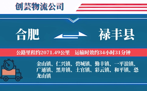 合肥到禄丰县物流公司