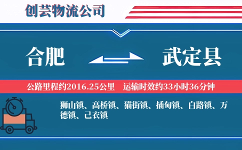 合肥到武定县物流公司