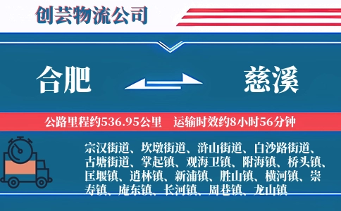 合肥到慈溪物流公司