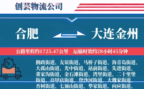 合肥到大连金州物流公司