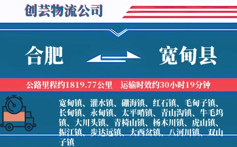 合肥到宽甸县物流公司