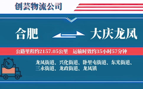 合肥到大庆龙凤物流公司