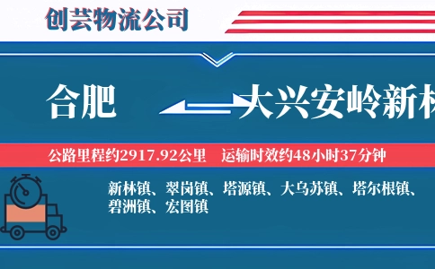 合肥到大兴安岭新林物流公司