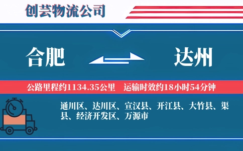 合肥到达州物流公司