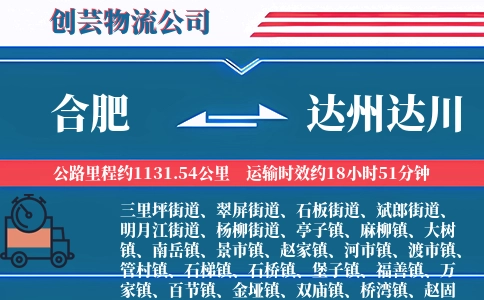 合肥到达州达川物流公司
