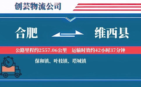 合肥到维西县物流公司