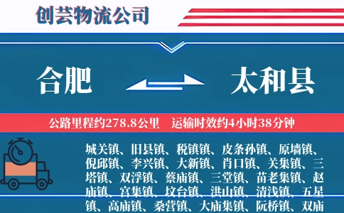 合肥到太和县物流公司