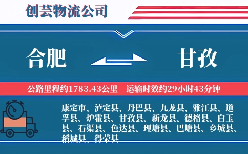 合肥到甘孜物流公司-皮革制品专线-高频调度