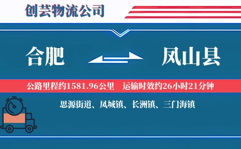 合肥到凤山县物流公司
