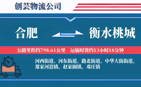 合肥到衡水桃城物流公司