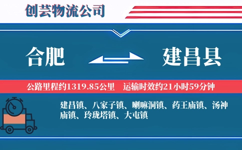 合肥到建昌县物流公司