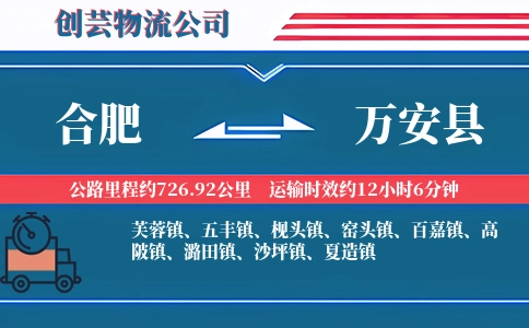 合肥到万安县物流公司