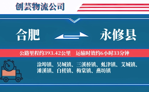 合肥到永修县物流公司