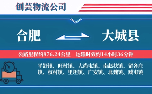 合肥到大城县物流公司