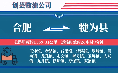合肥到犍为县物流公司