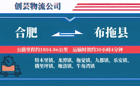 合肥到布拖县物流公司