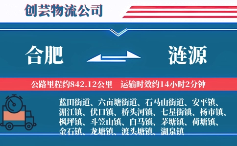 合肥到涟源物流公司