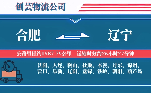 合肥到辽宁物流公司