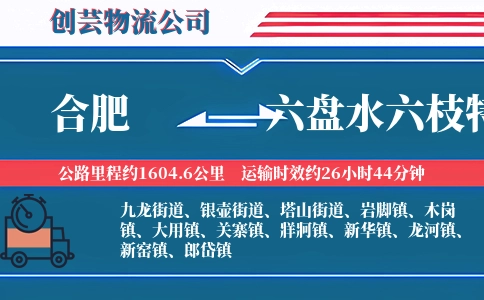 合肥到六盘水六枝特物流公司