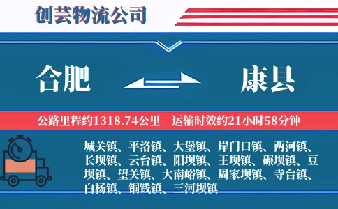 合肥到康县物流公司