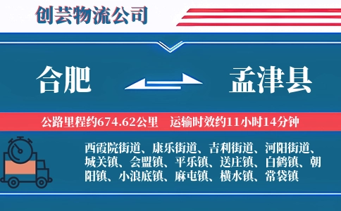 合肥到孟津县物流公司