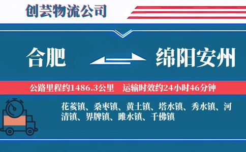 合肥到绵阳安州物流公司