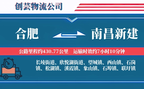 合肥到南昌新建物流公司