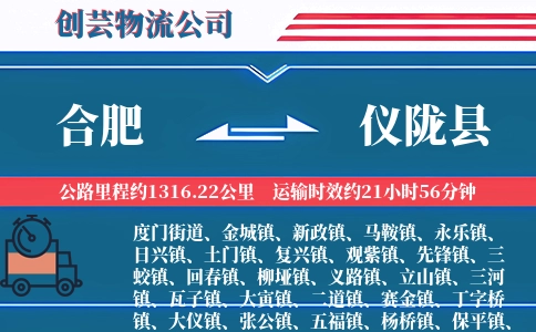 合肥到仪陇县物流公司